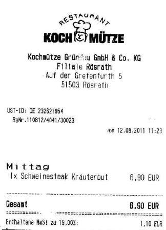 fcel Hffner Kochmtze Restaurant